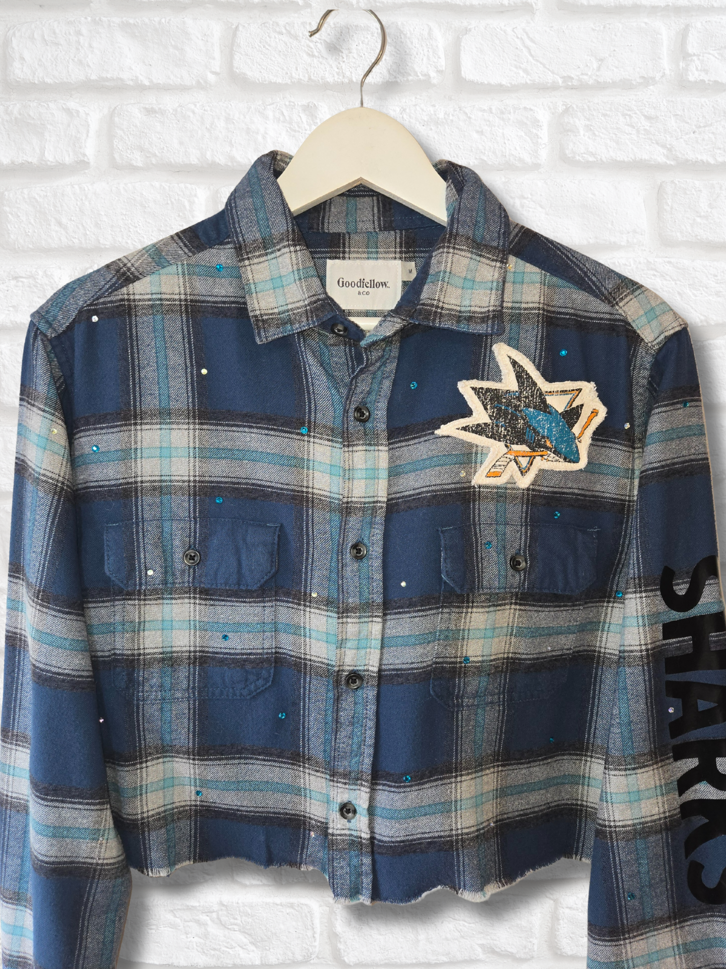 San Jose Sharks Crop Flannel