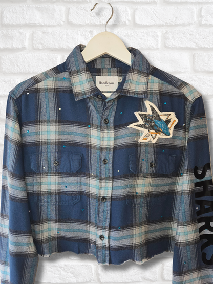 San Jose Sharks Crop Flannel