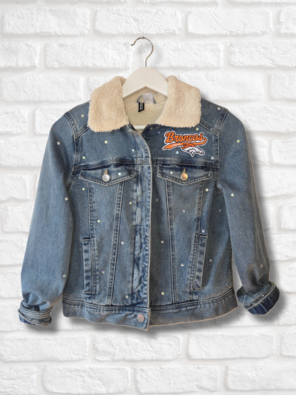 Denver Broncos Sherpa Lined Denim Jacket