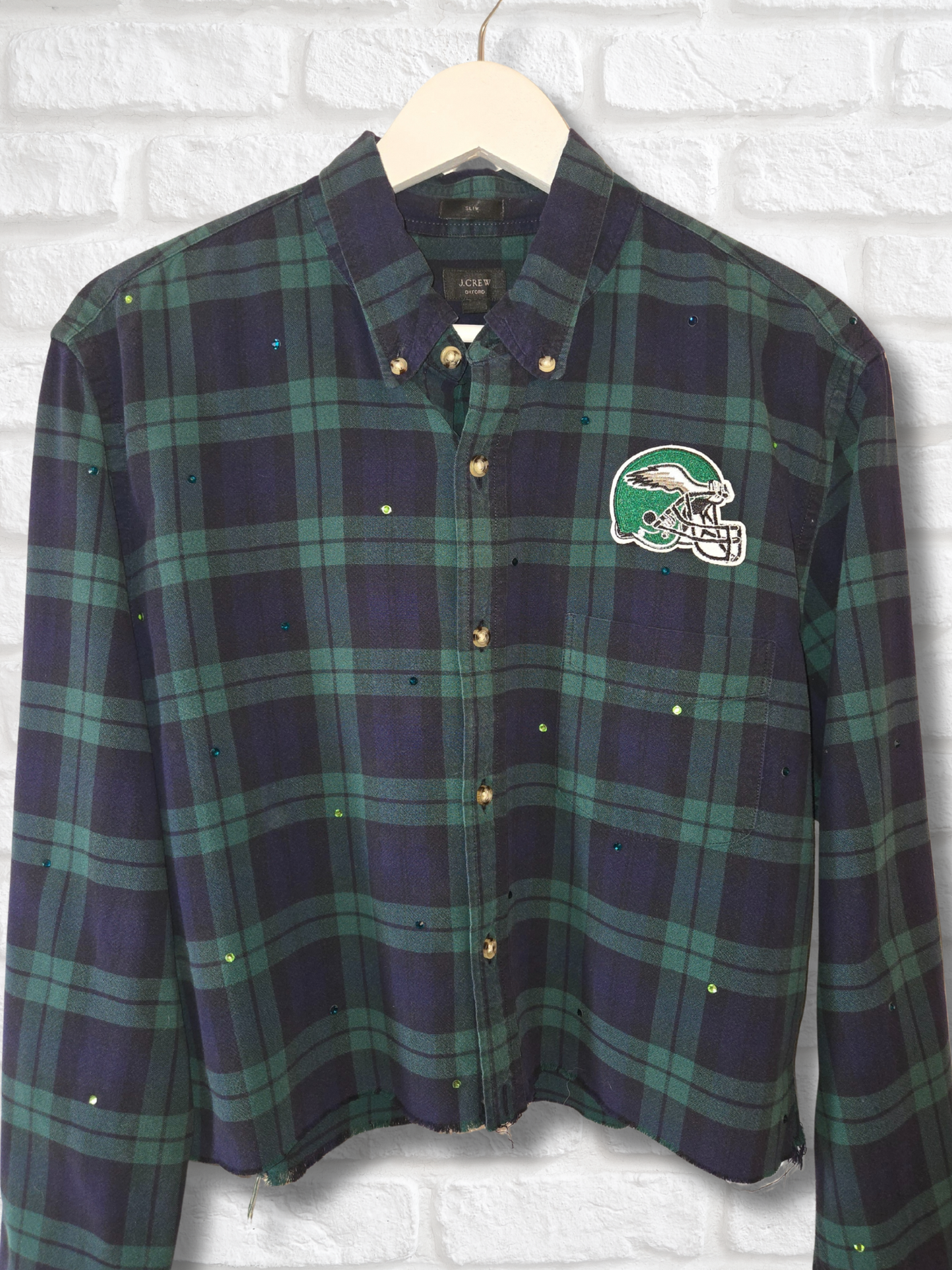 Philadelphia Eagles Crop Flannel
