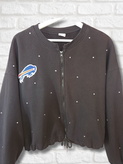 Buffalo Bills Crop Zip-Up Sweatshirt