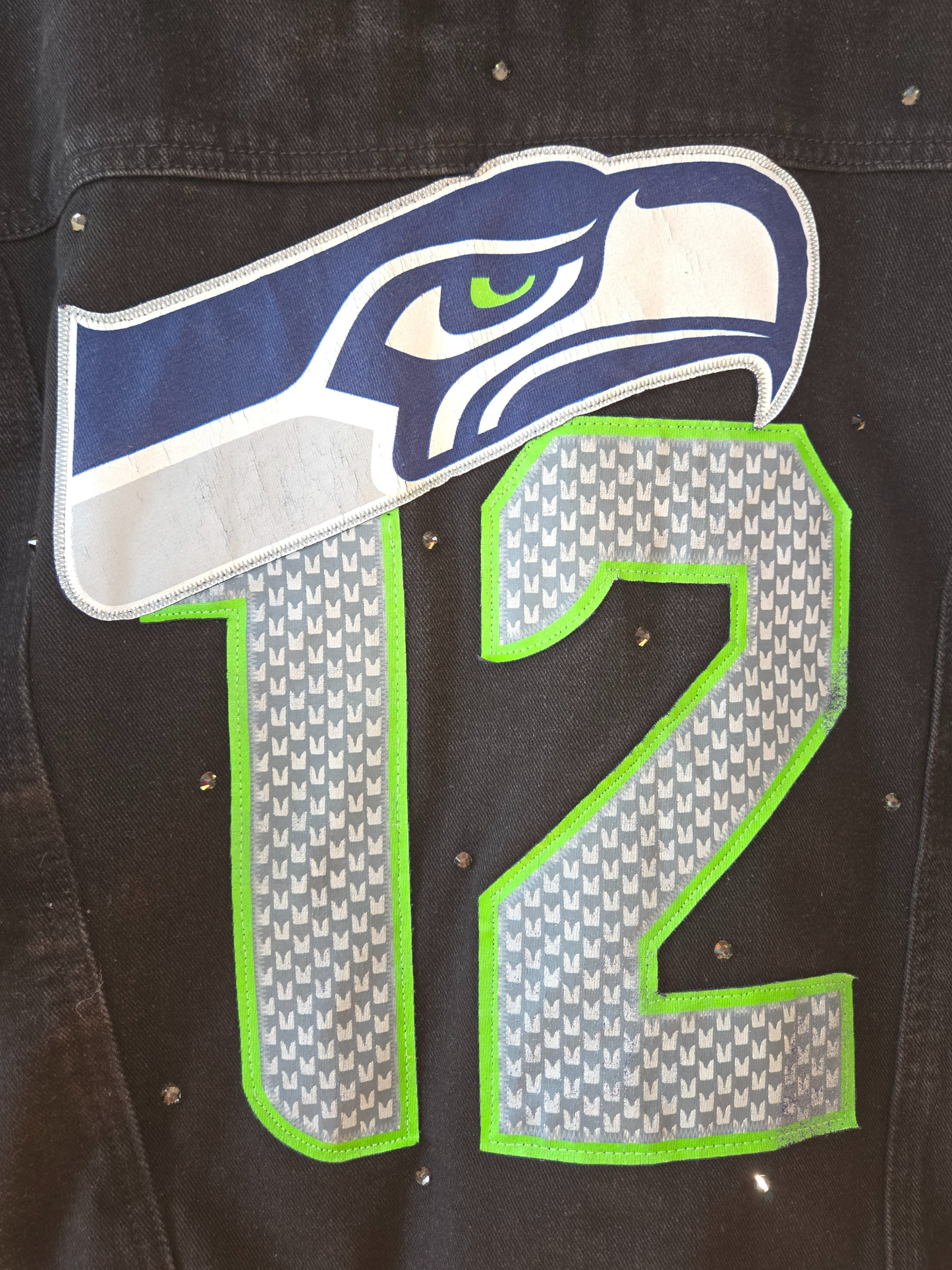 Seattle Seahawks Sherpa Lined Denim Jacket