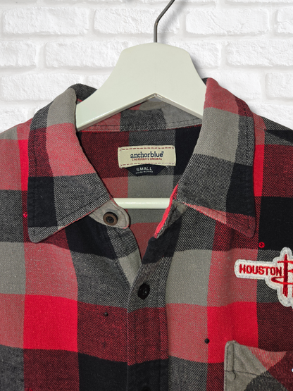 Houston Rockets Rhinestone Crop Flannel - Medium