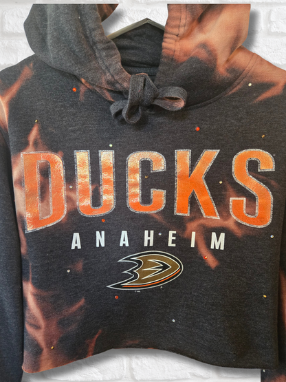 Anaheim Ducks Crop Hoodie- Medium