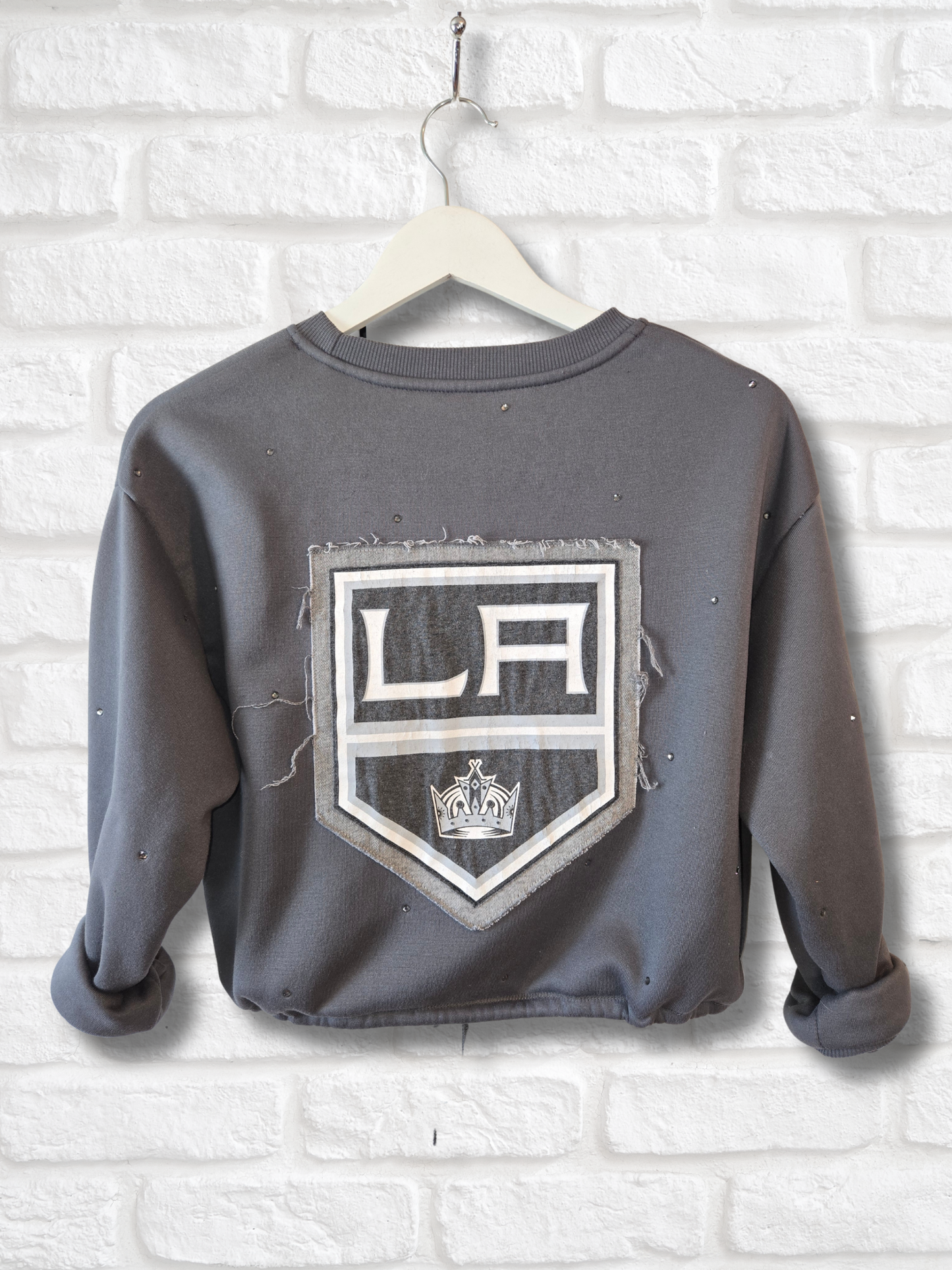 LA Kings Crop Zip-Up Sweatshirt - S/M