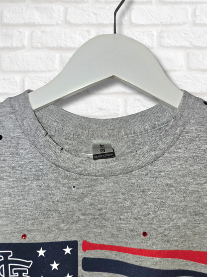 St. Louis Cardinals Stars & Stripes Crop Top- Medium