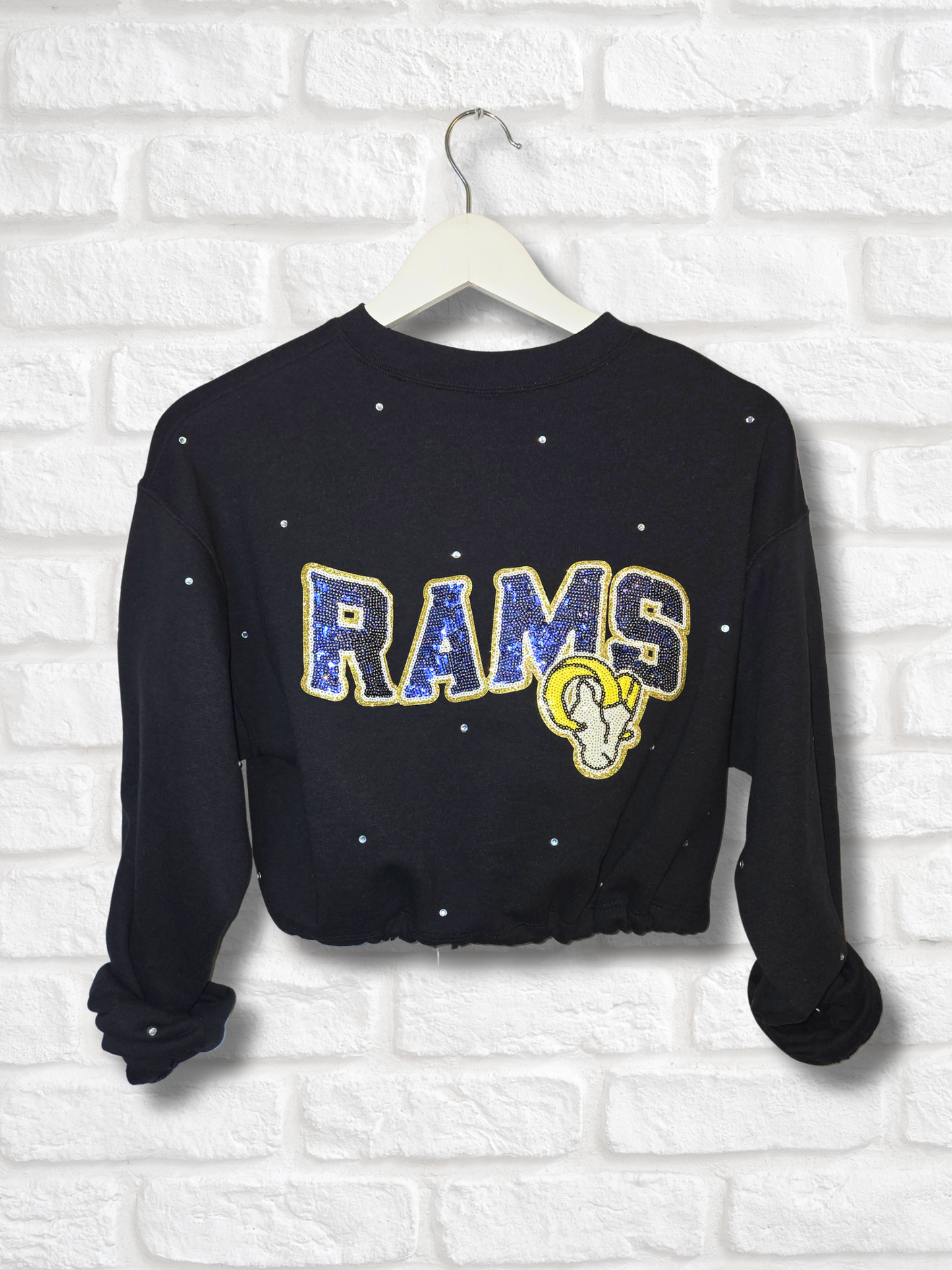 Los Angeles Rams Crop Zip-Up Sweatshirt- Medium
