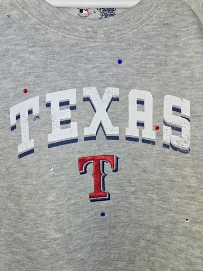 Texas Rangers Crop Sweatshirt- XL