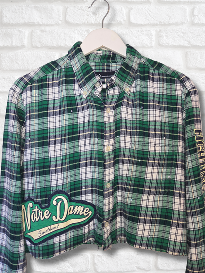 Notre Dame Crop Flannel- Large