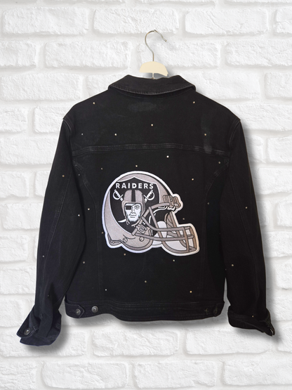 Las Vegas Raiders Oversized Denim Jacket- XL