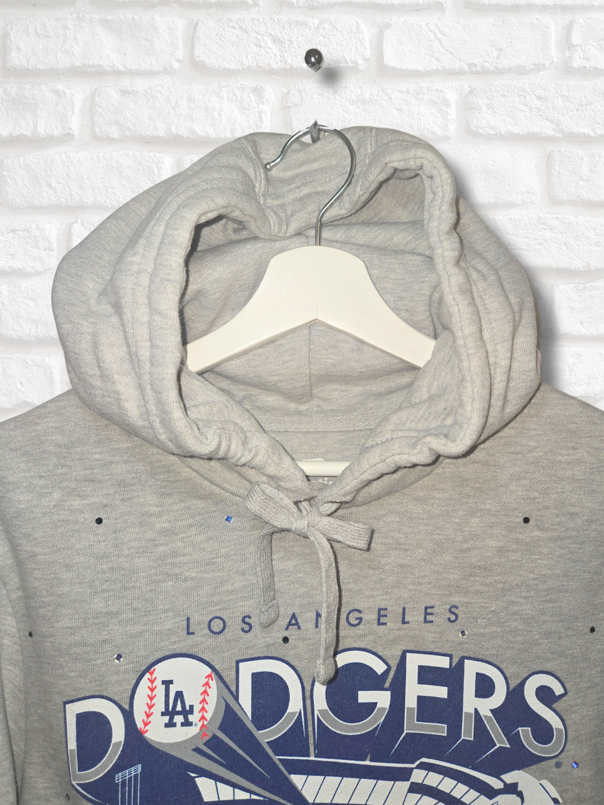 Los Angeles Dodgers Crop Hoodie- Small