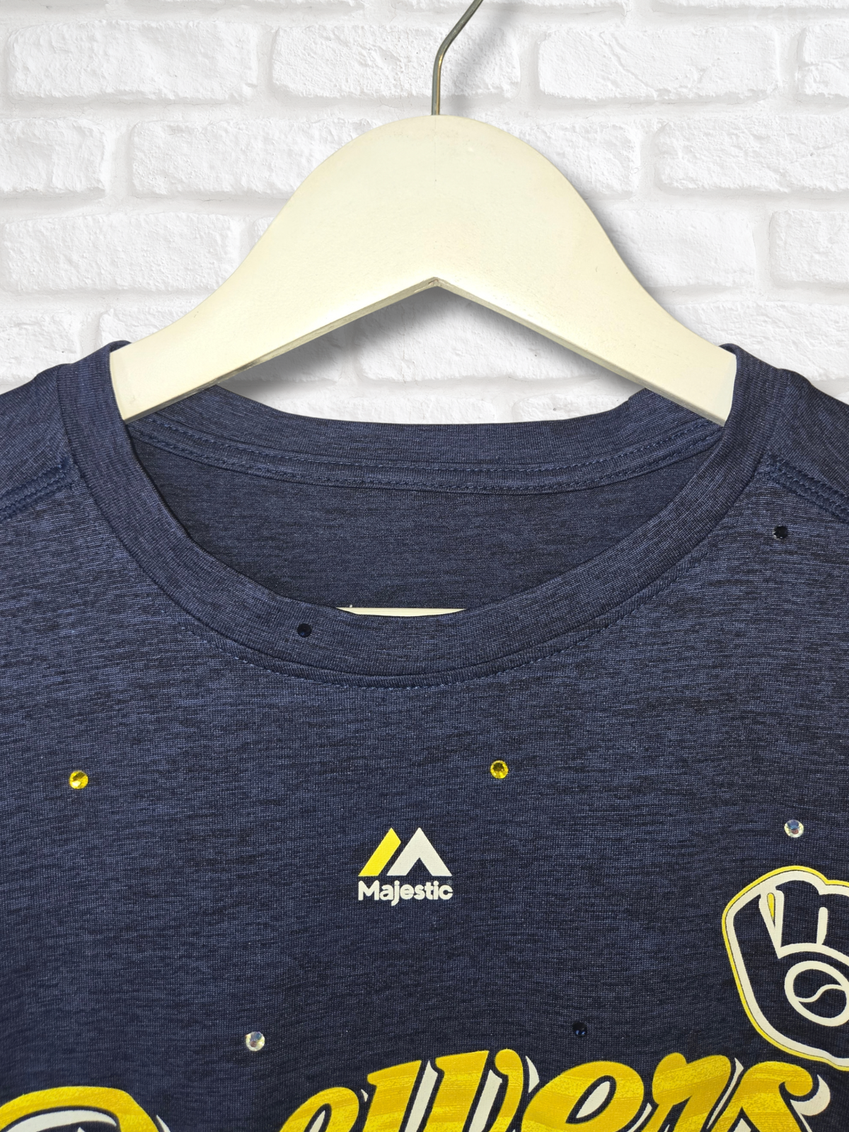 Milwaukee Brewers Ruffle Crop Top- Small