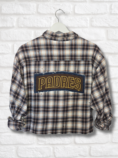 San Diego Padres Crop Flannel- Large