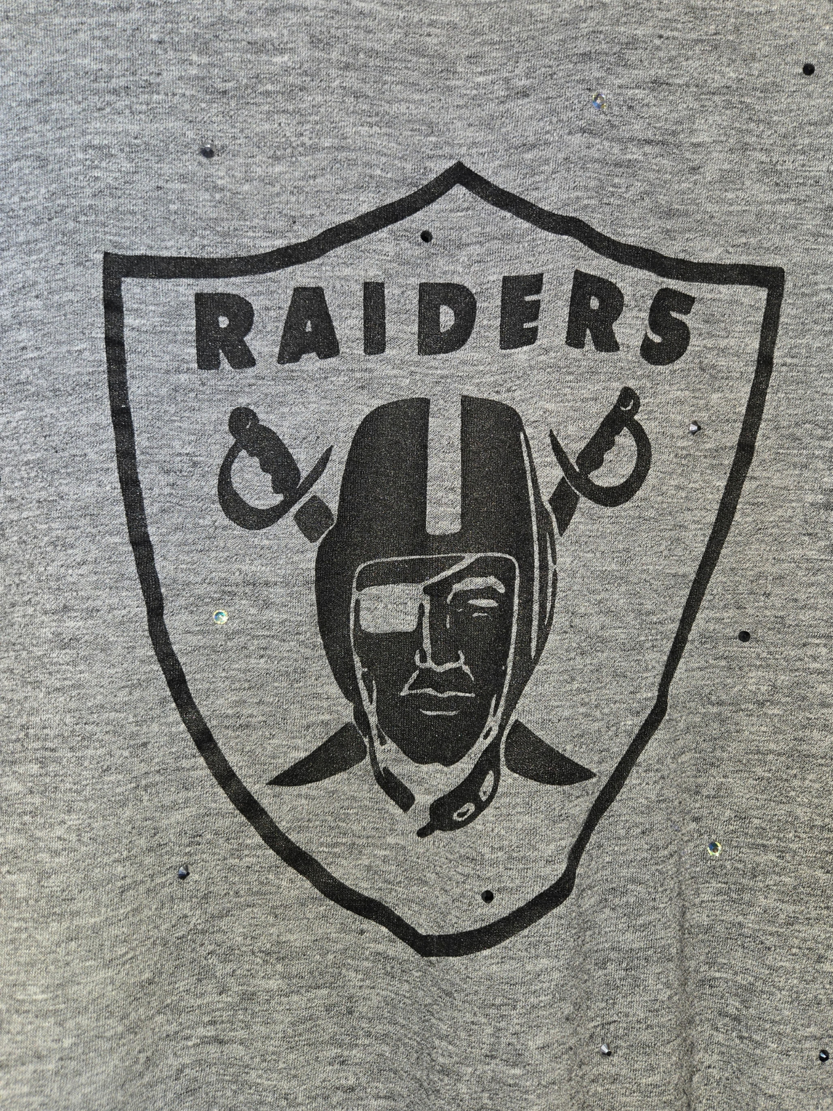 Las Vegas Raiders Ruffle Crop Top- Large