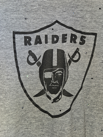 Las Vegas Raiders Ruffle Crop Top- Large