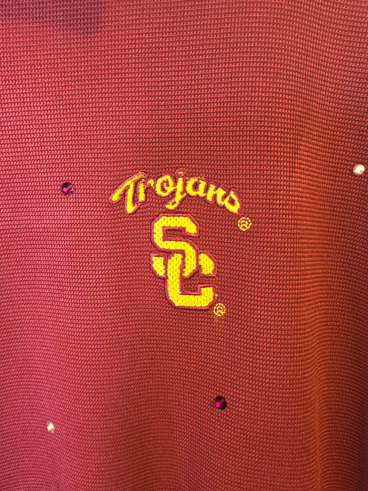 USC Trojans Crop Polo- Large