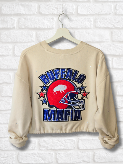 Buffalo Bills Crop Zip-Up Sweatshirt
