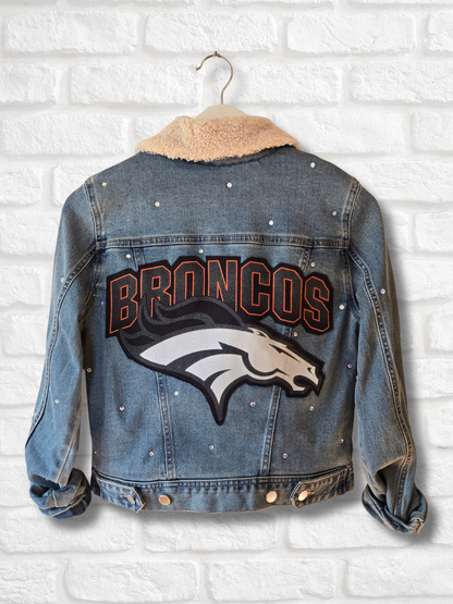 Denver Broncos Sherpa Lined Denim Jacket