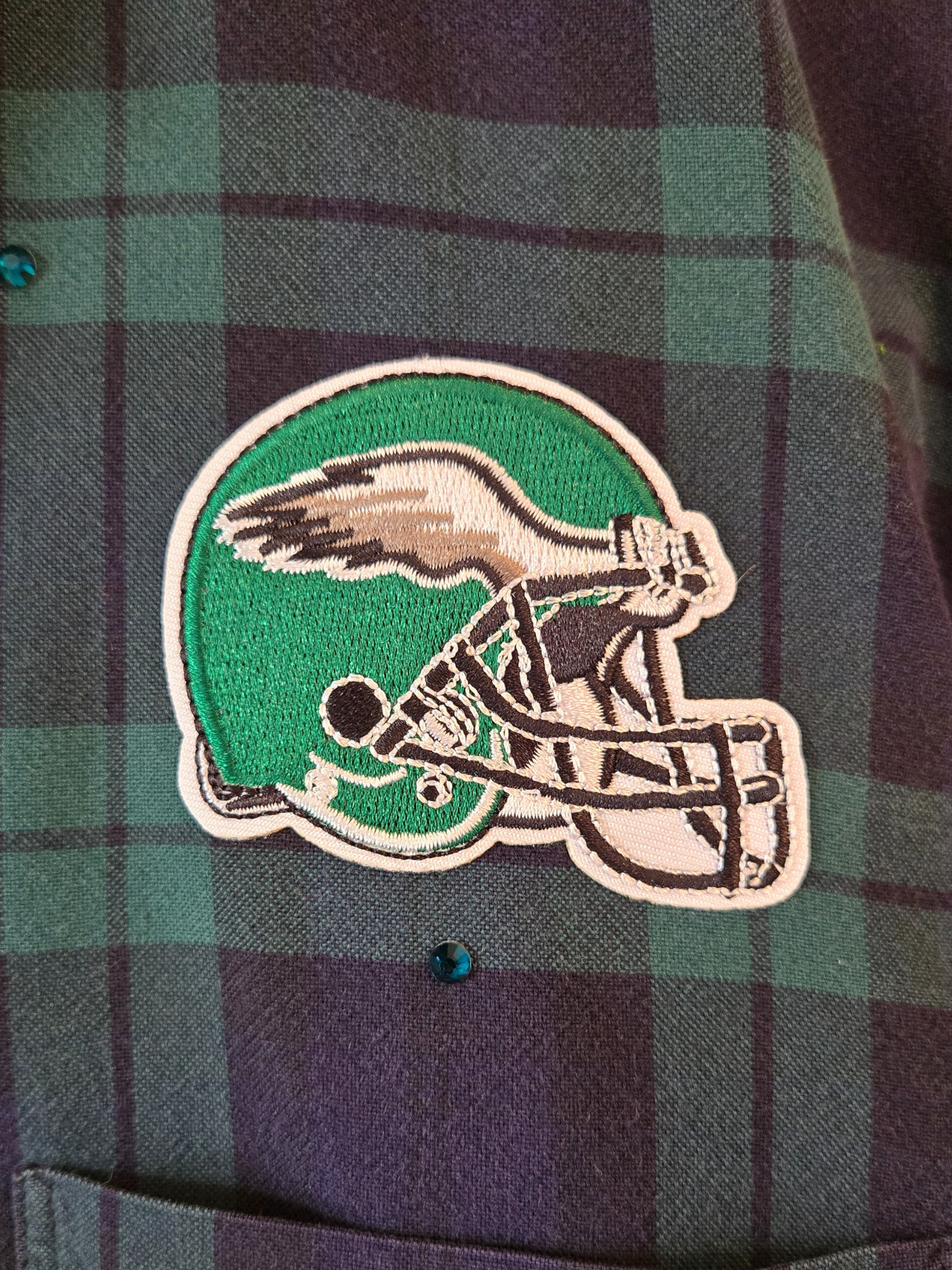 Philadelphia Eagles Crop Flannel