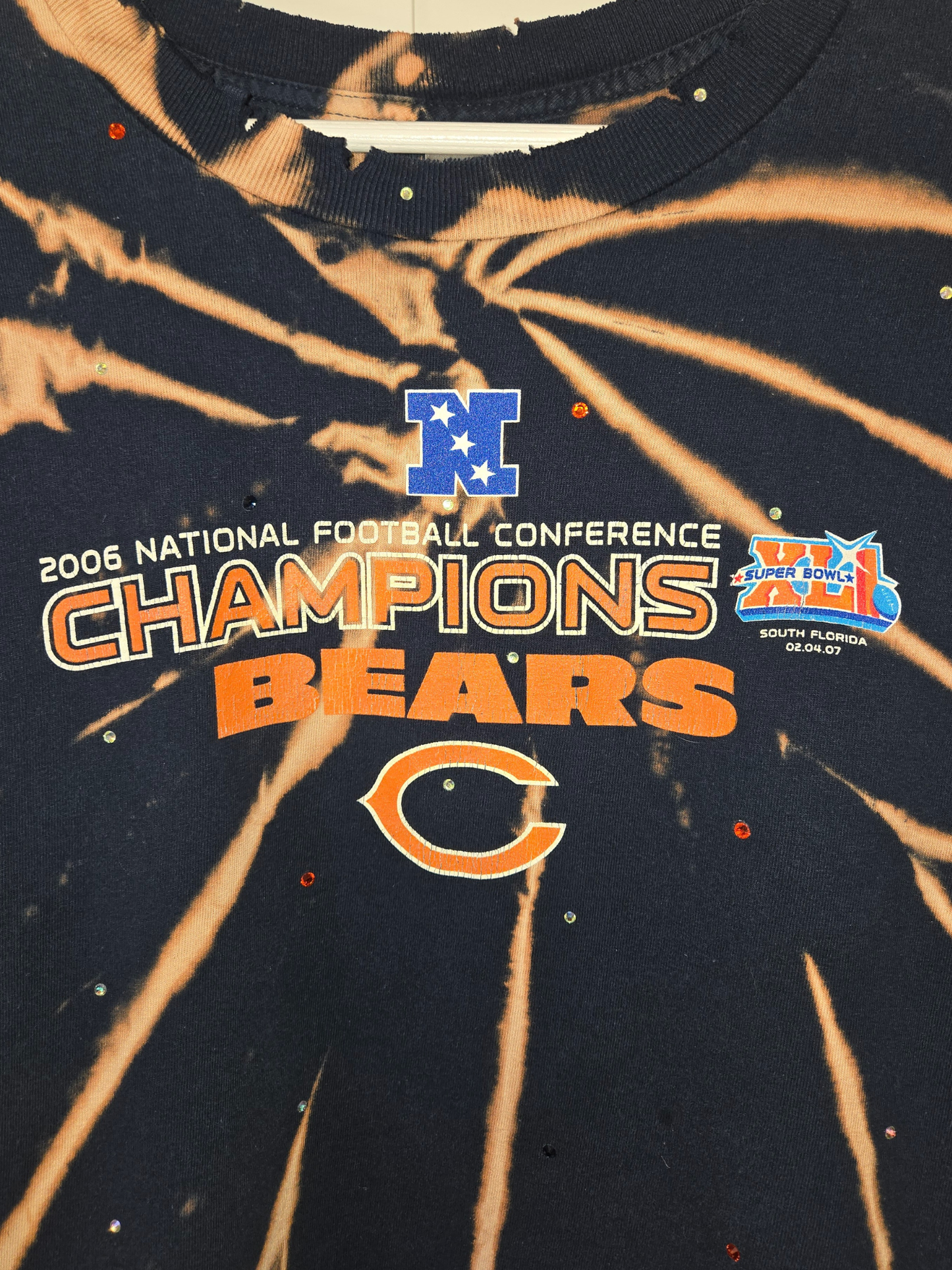 Chicago Bears Long Sleeve Crop Top