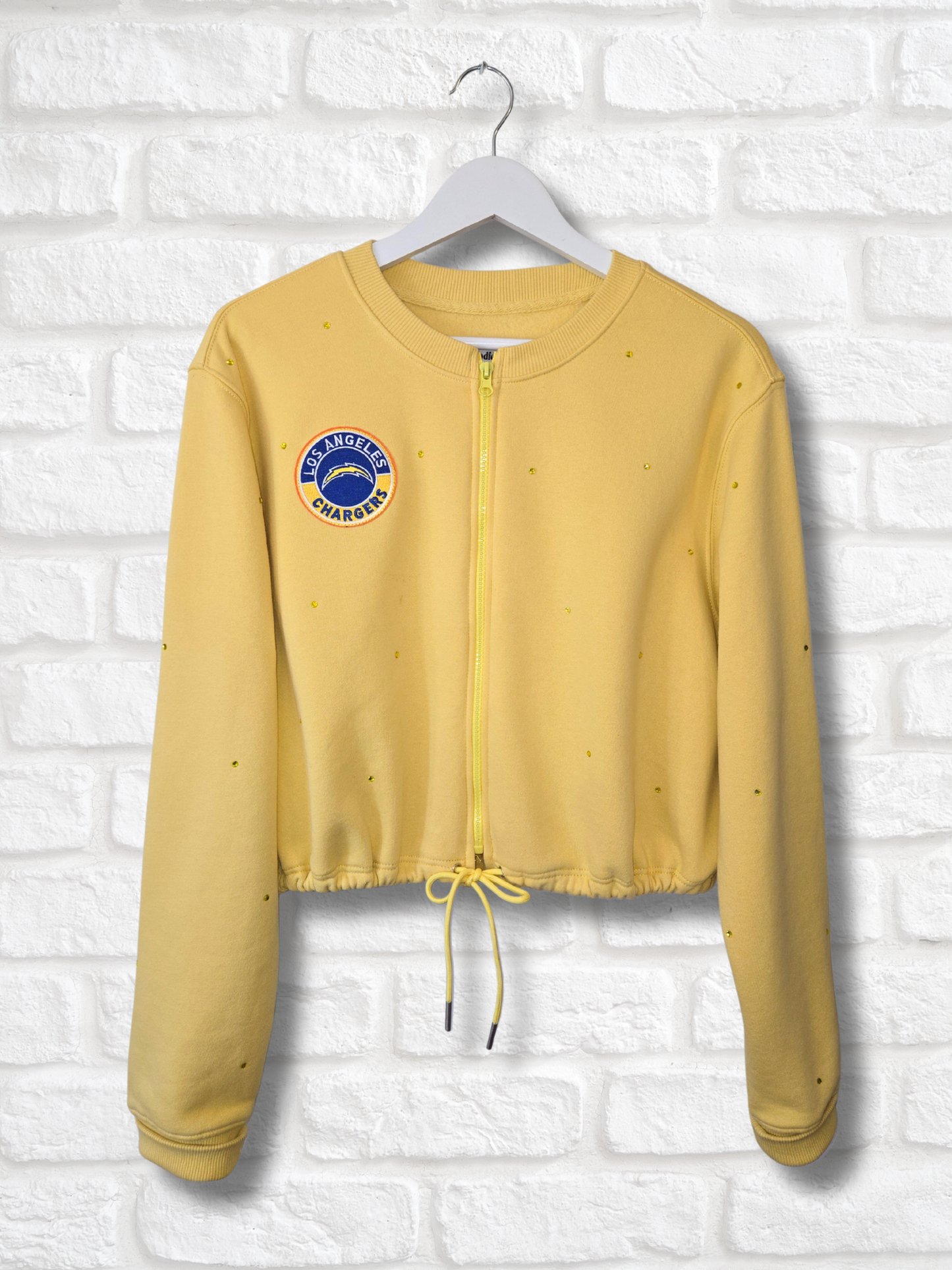 Los Angeles Chargers Crop Zip-Up Sweatshirt