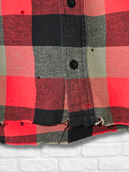 Houston Rockets Rhinestone Crop Flannel - Medium