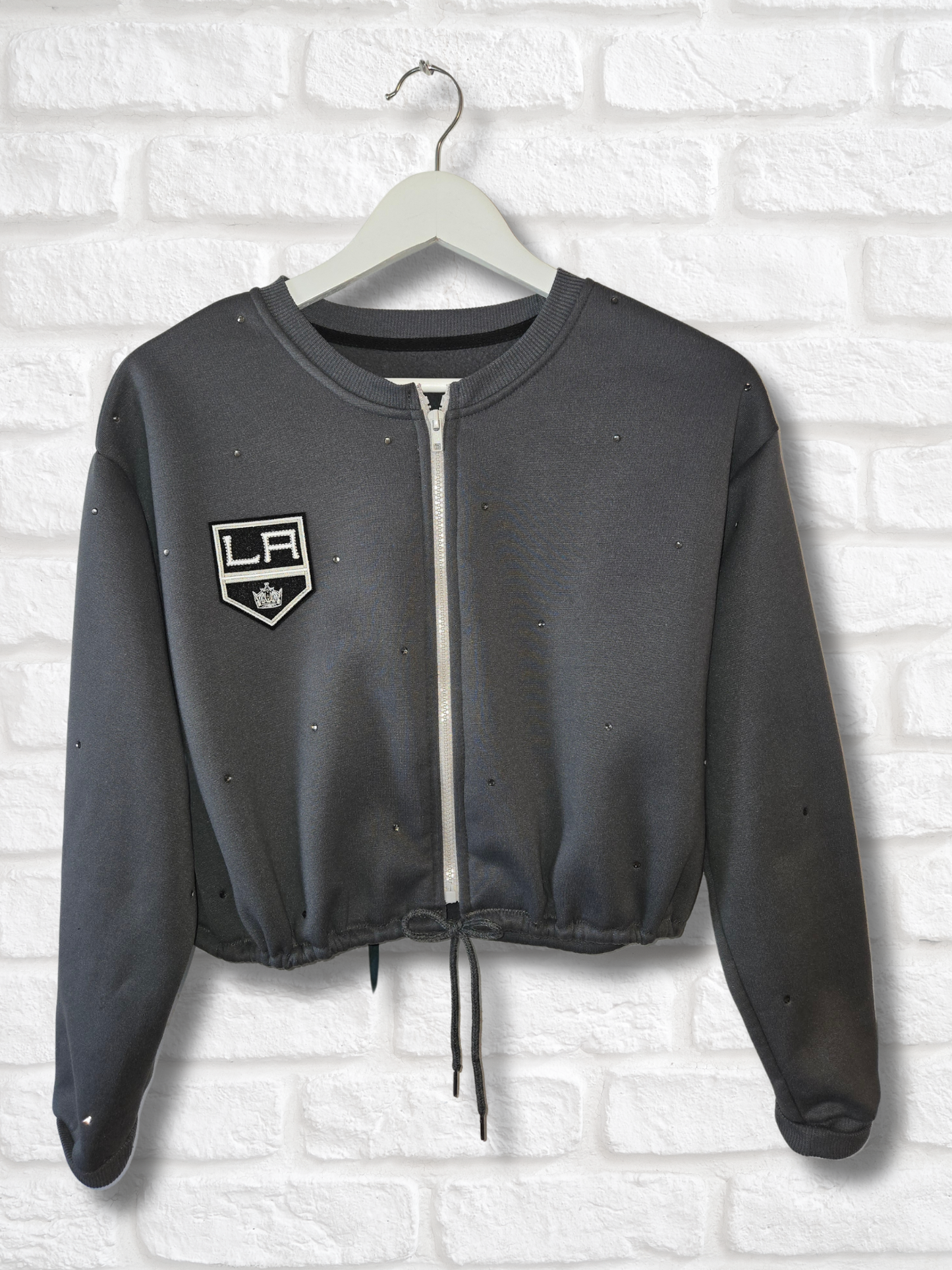 LA Kings Crop Zip-Up Sweatshirt - S/M