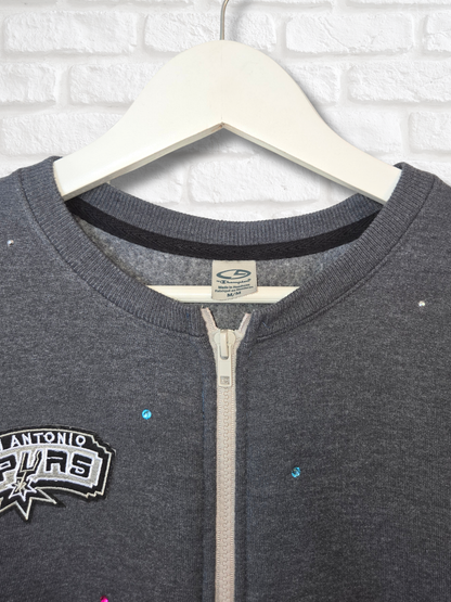 San Antonio Spurs Crop Zip-Up Sweatshirt - Small/Medium