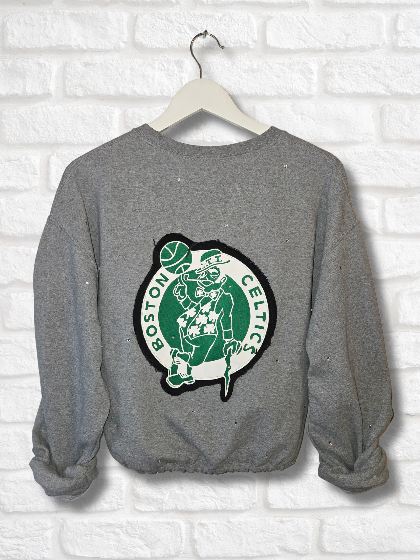 Boston Celtics Crop Zip-Up Sweatshirt - M/L