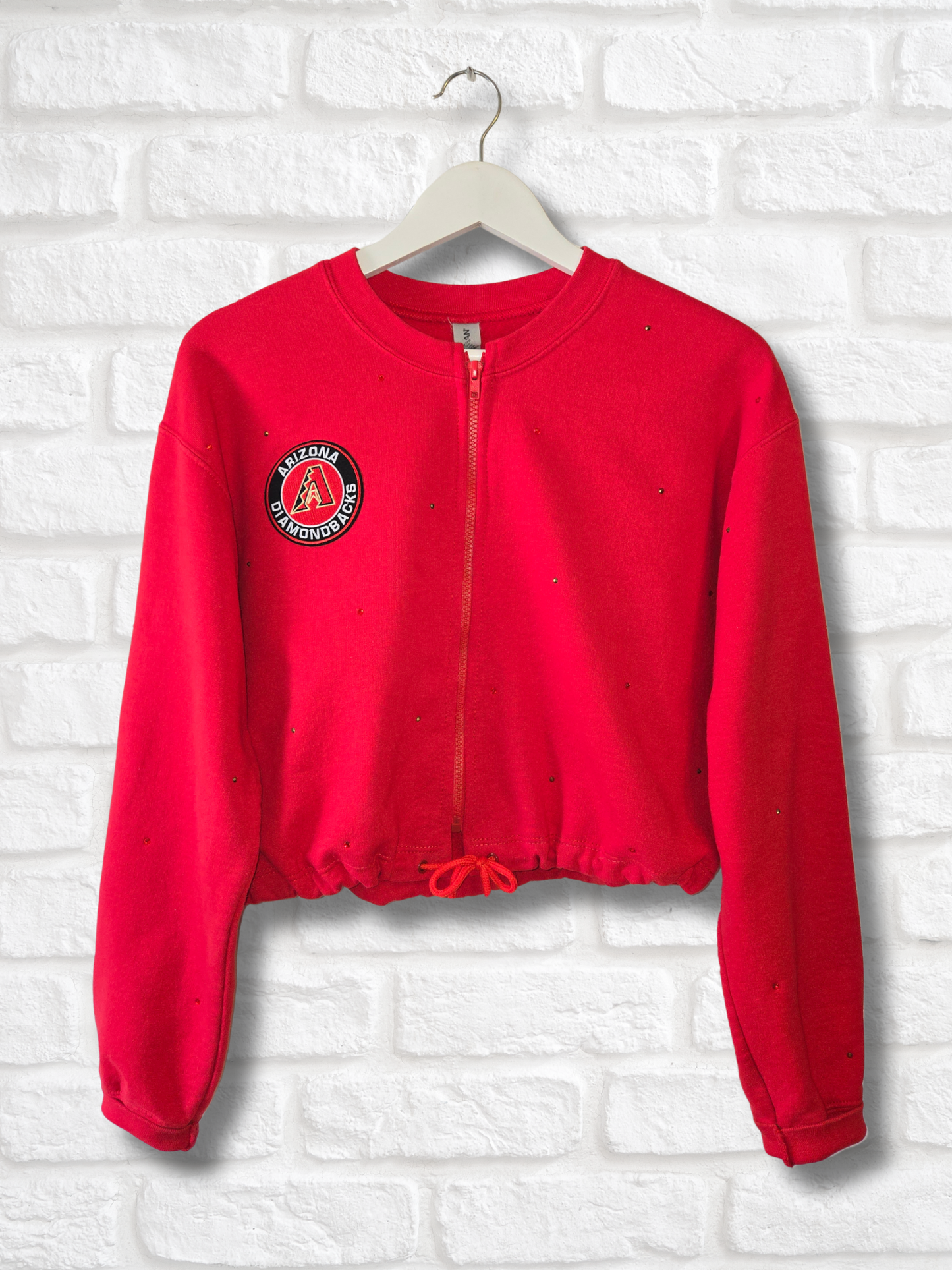 Arizona Diamondbacks Crop Zip-Up Sweatshirt - Medium