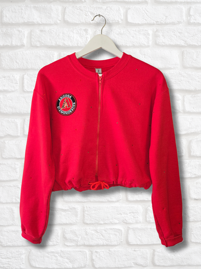 Arizona Diamondbacks Crop Zip-Up Sweatshirt - Medium