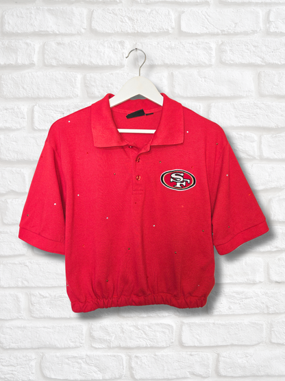 San Francisco 49ers Crop Polo- Large