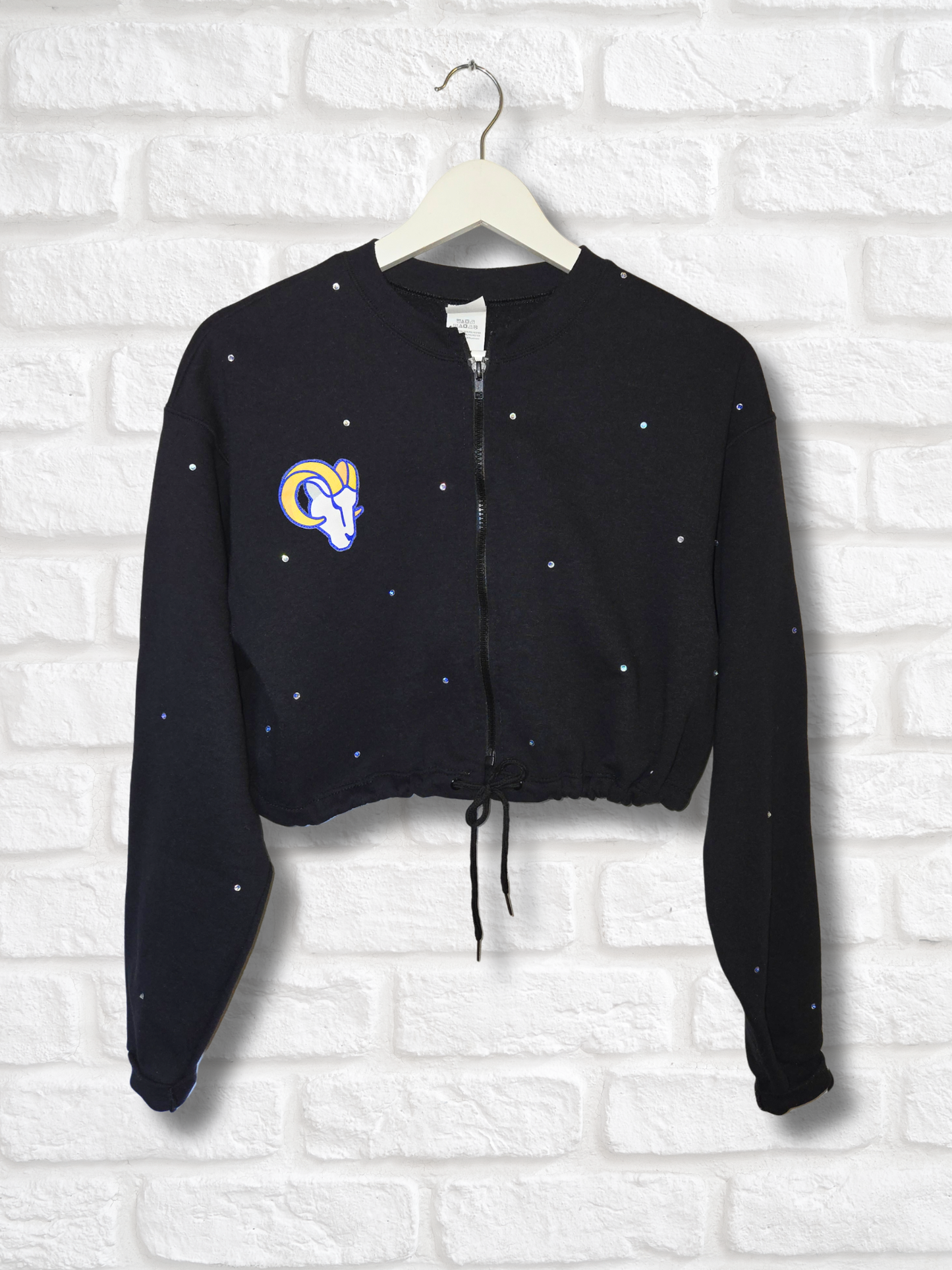 Los Angeles Rams Crop Zip-Up Sweatshirt- Medium