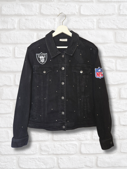 Las Vegas Raiders Oversized Denim Jacket- XL