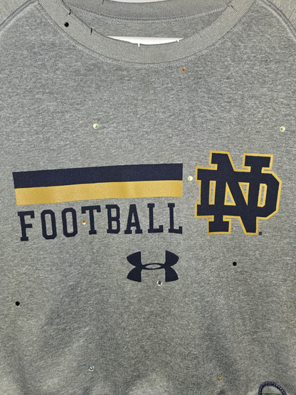 Notre Dame Ruffle Crop Top - Small