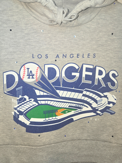 Los Angeles Dodgers Crop Hoodie- Small