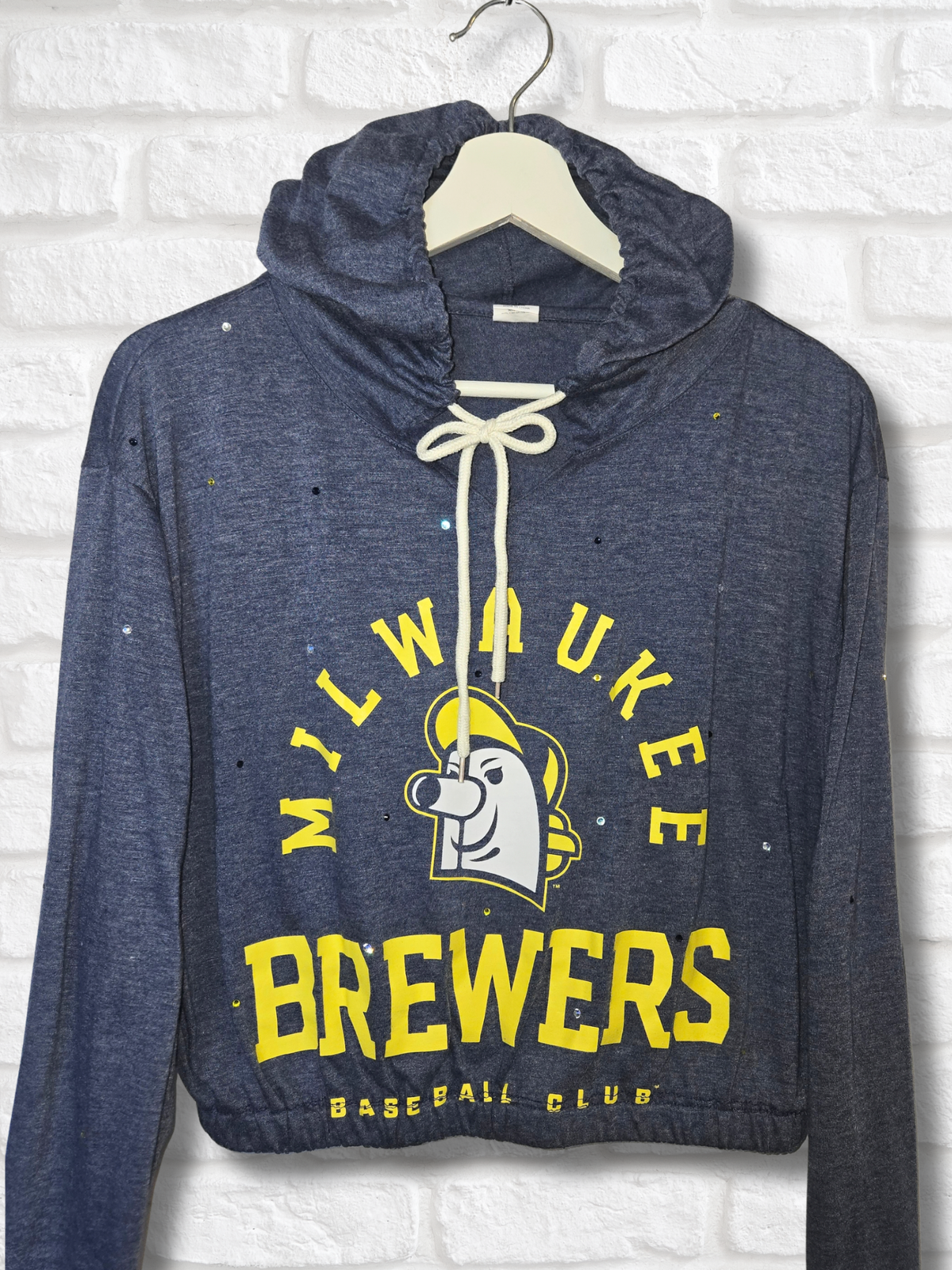 Milwaukee Brewers Crop Pullover- Medium