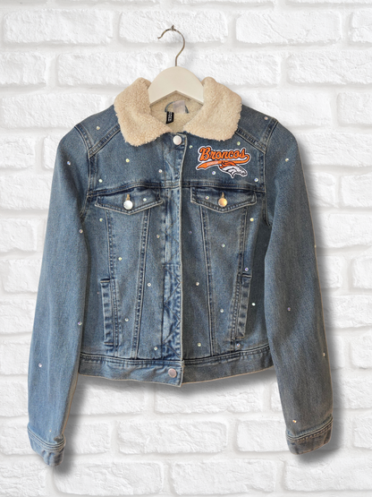 Denver Broncos Sherpa Lined Denim Jacket