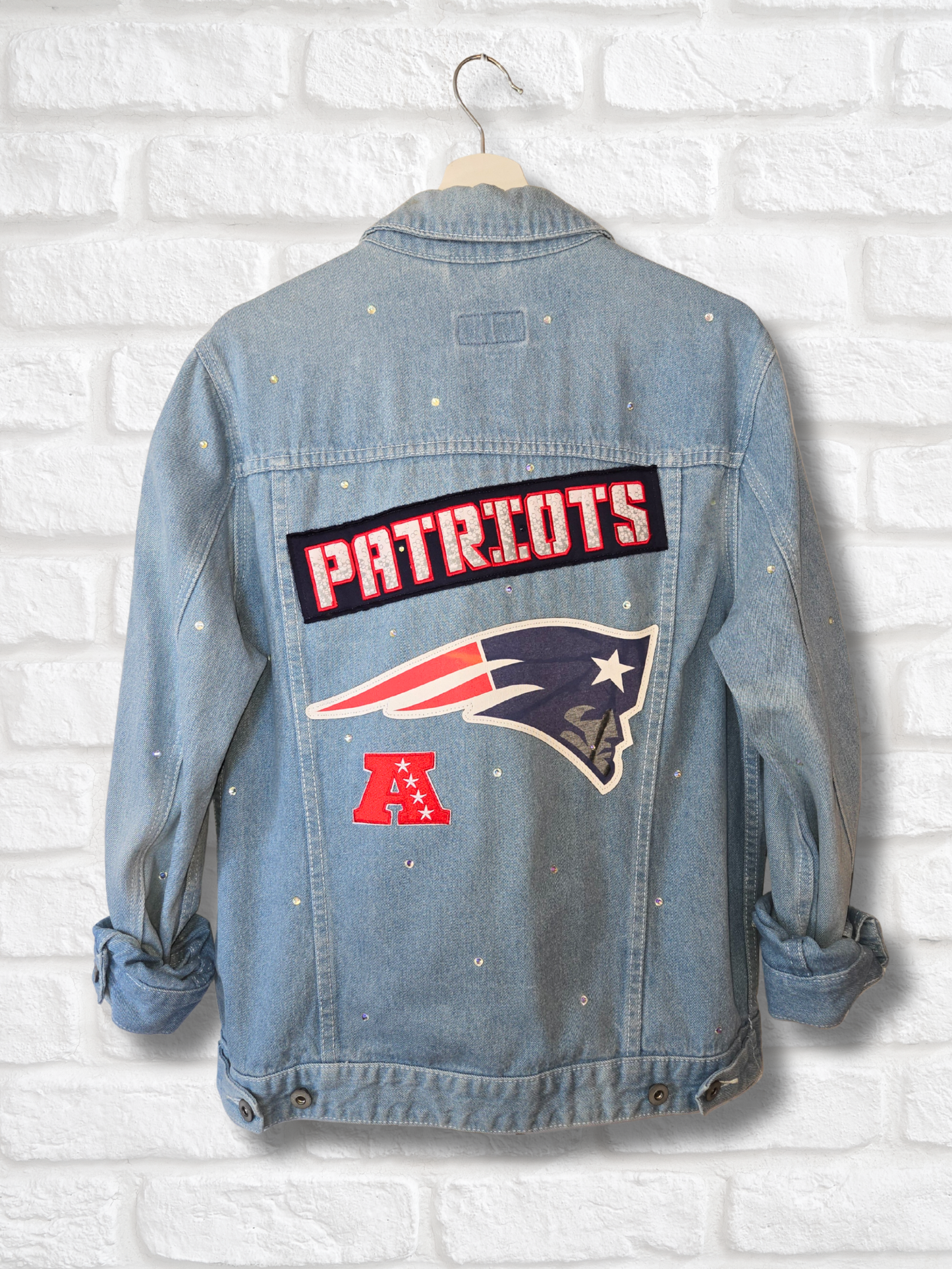 New England Patriots Oversized Denim Jacket
