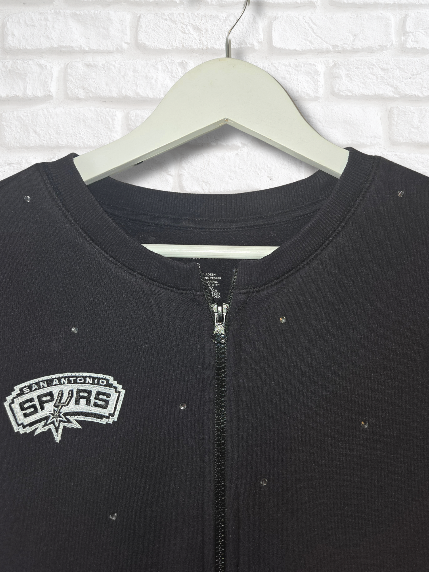 San Antonio Spurs Crop Zip-Up Sweatshirt - Small