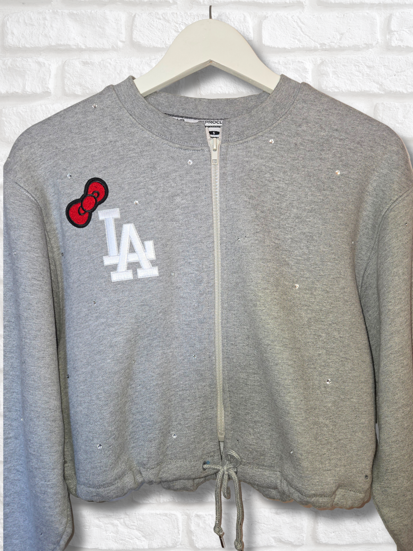 Dodgers HK Crop Zip-Up Sweatshirt