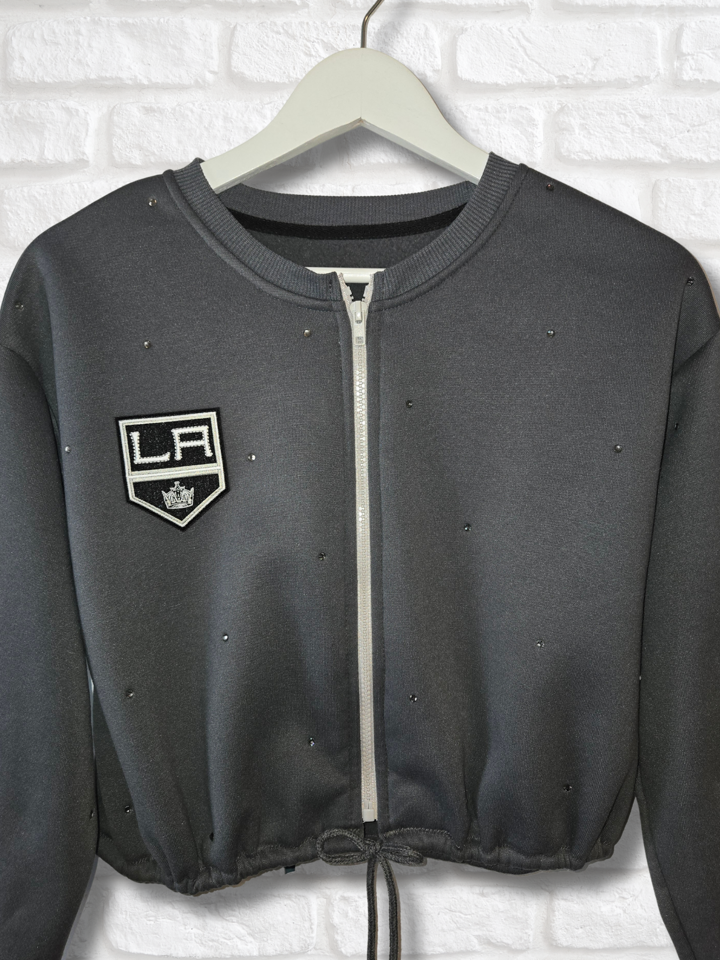 LA Kings Crop Zip-Up Sweatshirt - S/M