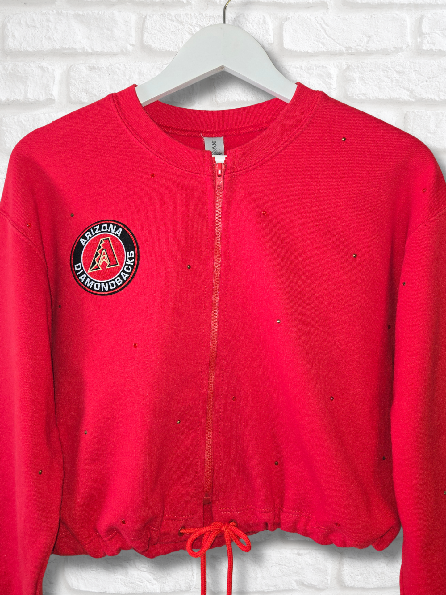 Arizona Diamondbacks Crop Zip-Up Sweatshirt - Medium
