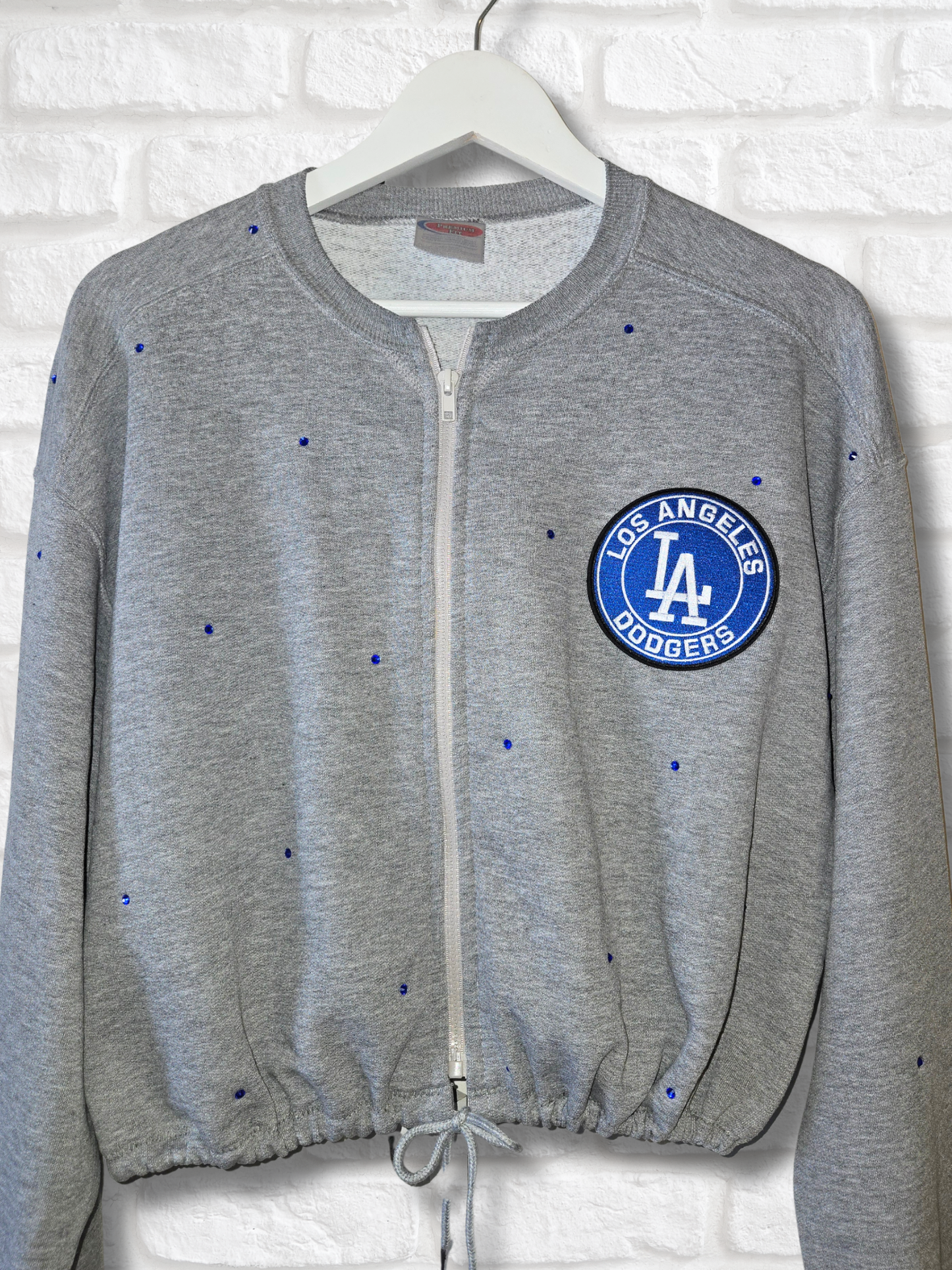 Los Angeles Dodgers Crop Zip-Up Sweatshirt - L/XL