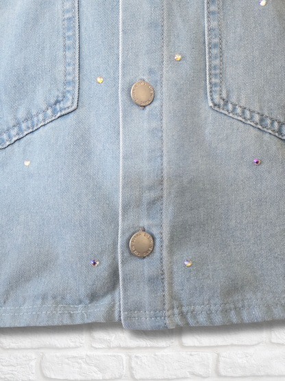 New York Mets Crop Button-up - Large