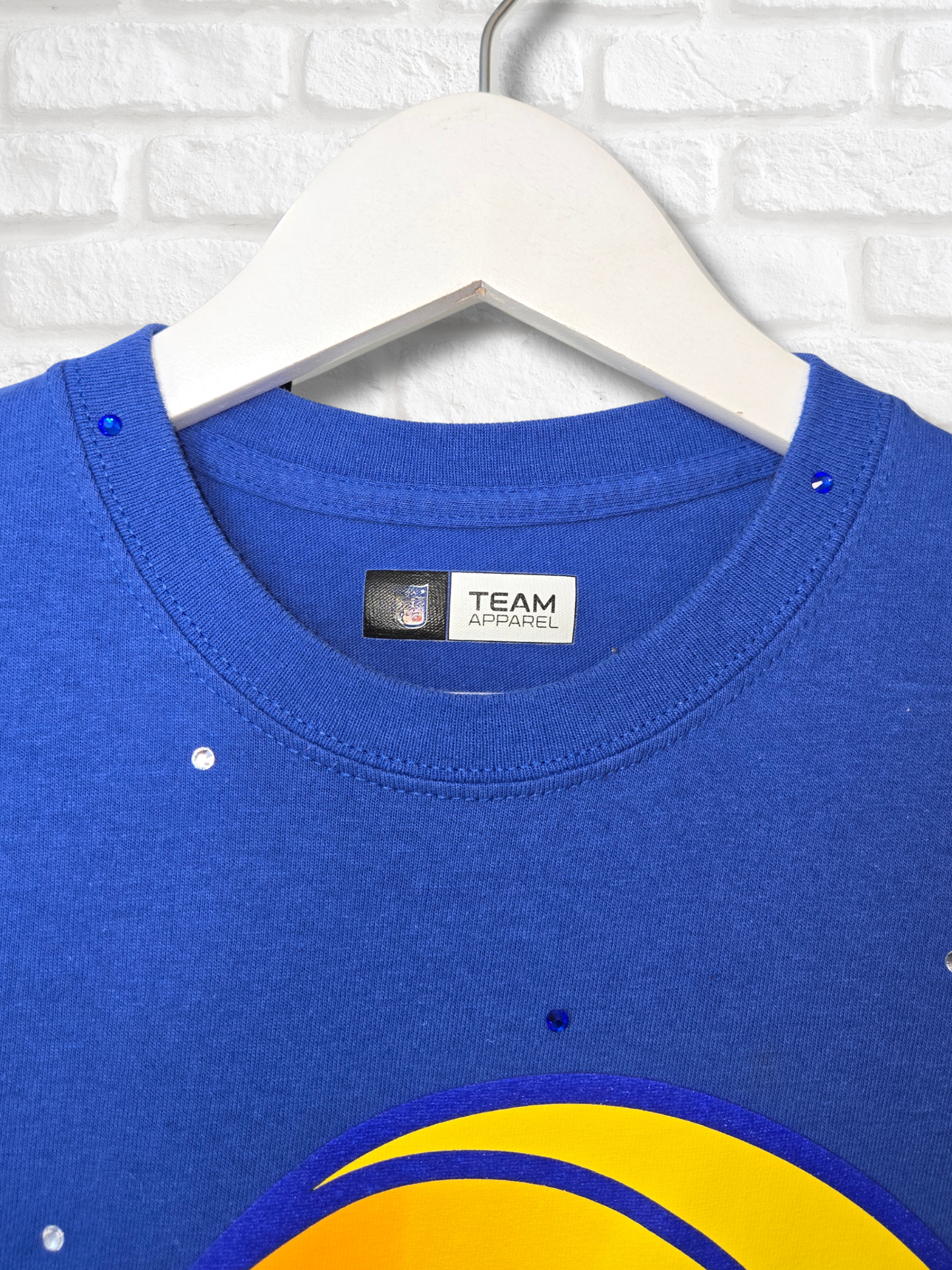 Los Angeles Rams Ruffle Crop Top - Small