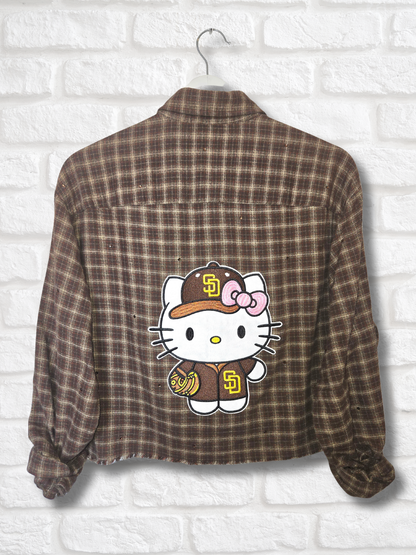 San Diego Padres HK Crop Flannel- XL