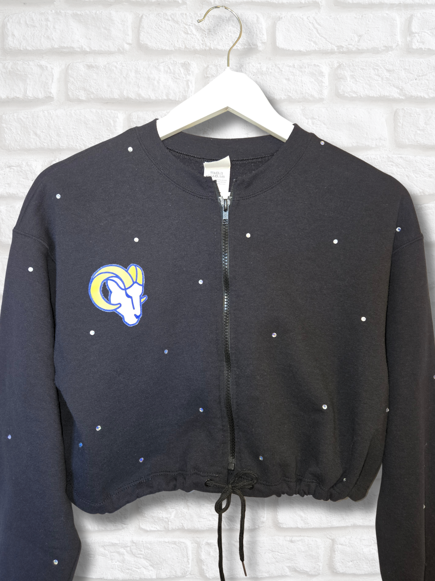 Los Angeles Rams Crop Zip-Up Sweatshirt- Medium