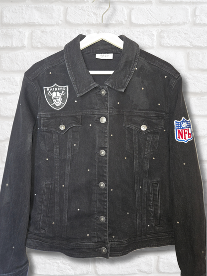Las Vegas Raiders Oversized Denim Jacket- XL