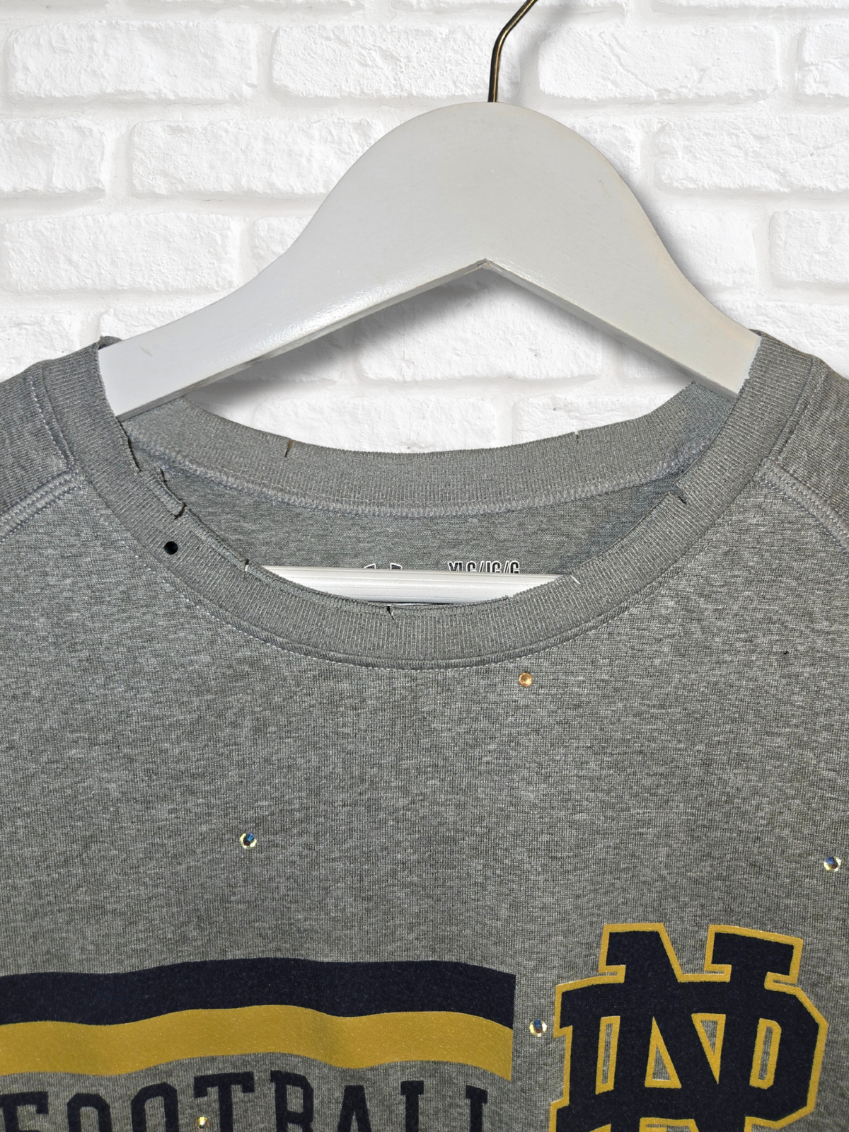 Notre Dame Ruffle Crop Top - Small